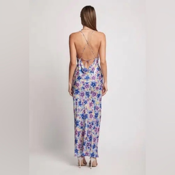 Sofia the Label / Isabelle Floral slip strappy violet midi Dress XS - Picture 6 of 11
